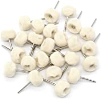 Mila-Amaz 25 Piezas La Rueda de Pulido Beige de Algodón se Utiliza Para la Herramienta Rotativa Dremel Para Pulir Metal…